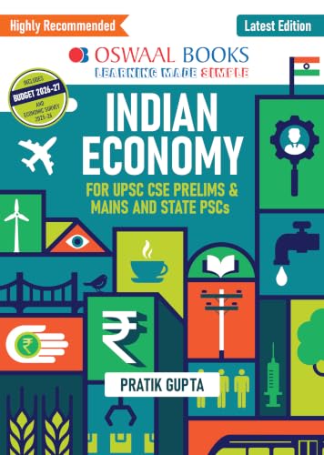 Oswaal Textbook Indian Economy for UPSC Prelims & Mains | Latest Budget 2026–27 & Economic Survey 2025–26 + Shifting from WPI to PPI | For 2027 Exam | With Oswaal AI