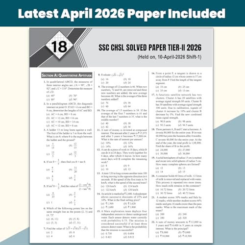 PW SSC CHSL (10+2) Previous Year Solved Papers Tier 1 & 2, English Medium (2026-18) | 20 Year-wise PYQs Till April 2026 | 2100+ Questions with Detailed Solutions