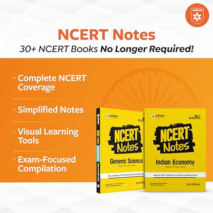 Arihant NCERT Notes General Science | Class 6–12 (Old + New) | Useful for UPSC, State PSCs & Other Competitive Exams | Coverage of Flow Charts,Maps & Diagrams | 2nd Edition