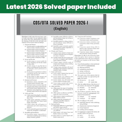 PW Viraat CDS OTA Book 2026 English | PYQ (2026-21) | Latest 2026 Solved Paper | Chapterwise Theory, Solved Examples, Practice Exercises & Past Year Questions