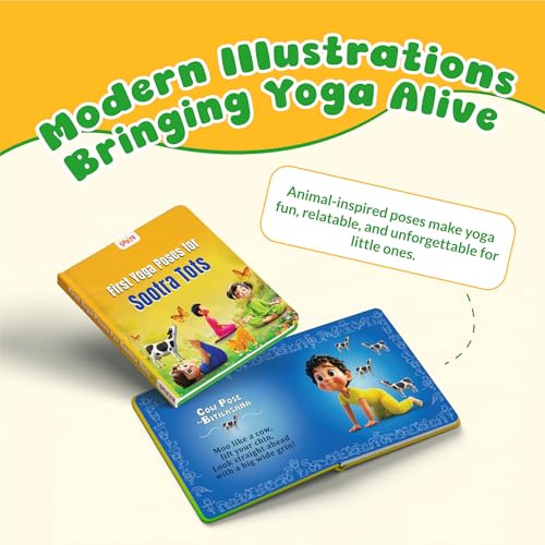 First Yoga Poses for Sootra Tots | Illustrated Yoga Board Book for Kids | 10 Fun Asanas with Sanskrit Names | Early Learning Board Book for Babies, Toddlers & Preschoolers | Ages 0–5 Years