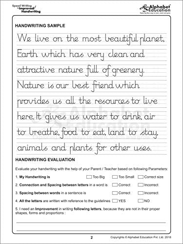 Speed Writing In Improved Handwriting - MR Script Writing - Book A (For Kids Age 6-9 Years) - Handwriting practice book in Marion Richardson writing script