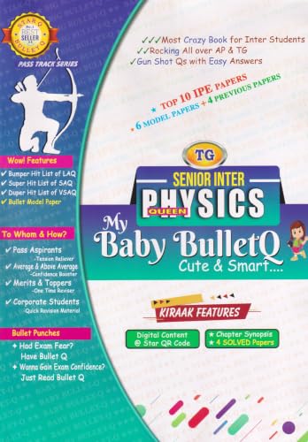 TG My Baby Bullet Q Intermediate 2nd Year MPC 2026-27 | Mathematics 2A & 2B, Physics & Chemistry | IPE Quick Revision & Exam Prep | Set of 4 Books (English Medium)