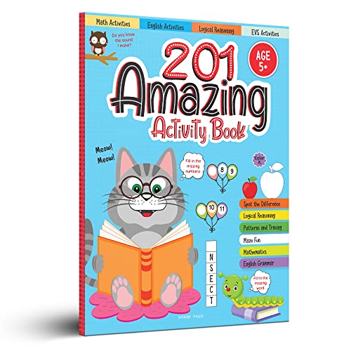 201 Amazing Activity Book | Fun Activities And Puzzles | Spot The Difference, Logical Reasoning, Patterns & Tracing | Ages 6–10 | 5+ Hours Of Fun And Learning