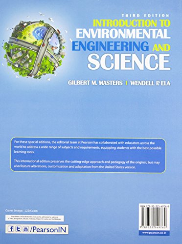 INTRODUCTION TO ENVIRONMENTAL ENGINEERING AND SCIENCE, 3RD EDN