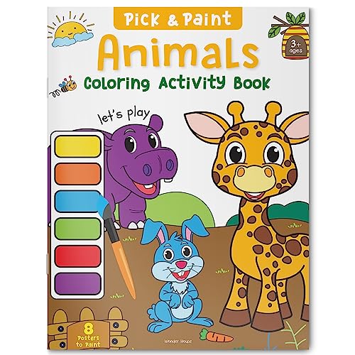 Pick and Paint Coloring Activity Book For Kids: Animals book cover