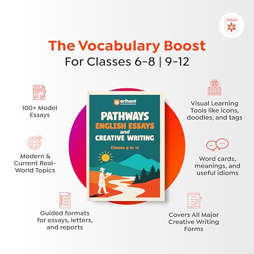 Arihant Pathways English Essays & Creative Writing for Classes 6–8 | 100+ Model Essays, Vocabulary Booster & Creative Writing Tasks | Improve School Writing, Grammar & Expression Skills