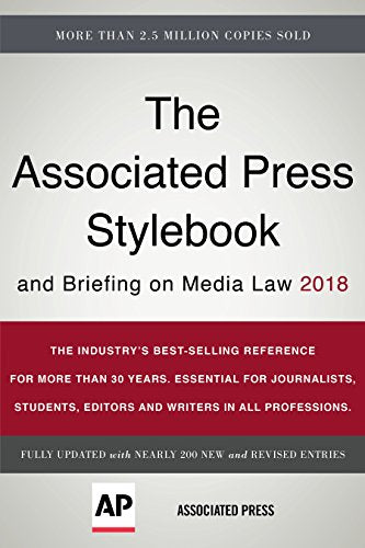 The Associated Press Stylebook and Briefing on Media Law 2018 book cover