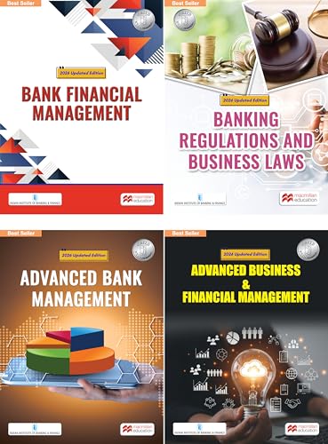 Macmillan Education – CAIIB Exam Combo Pack – 4 Books Revised 2026 edition: Advanced Bank Management, Bank Financial Management, Banking Regulations ... free digital flipbooks with every CAIIB book