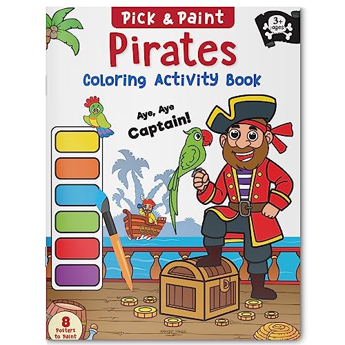 Pick and Paint Coloring Activity Book For Kids: Pirates book cover
