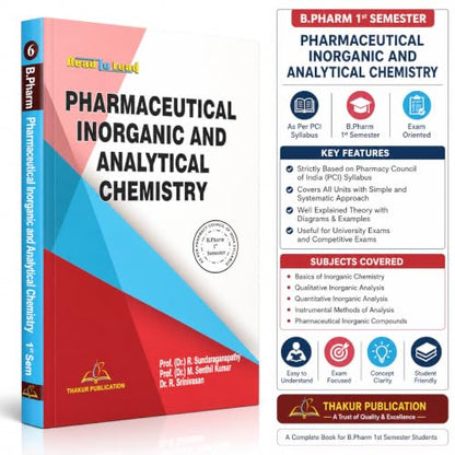 B.Pharma 1st Semester (5 IN 1) COMBO PACK According to Latest Syllabus of PCI, Thakur Publication (No.1 In Pharmacy BookS ) |NEP 2020, PCI 2026 SYLLABUS