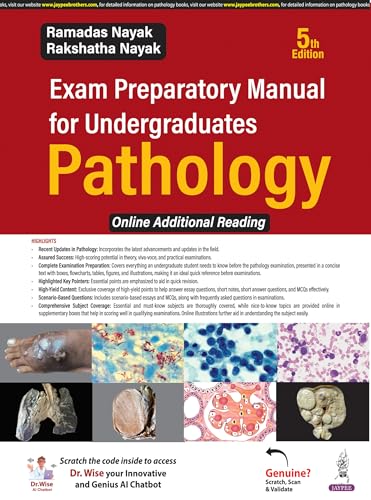 Pathology Exam Preparatory Manual for Undergraduates, 5/E for MBBS 2nd Year Students | High-Yield Guide with Flowcharts, Photomicrographs and Scenario-Based MCQs for Theory, Viva and Practical Exams