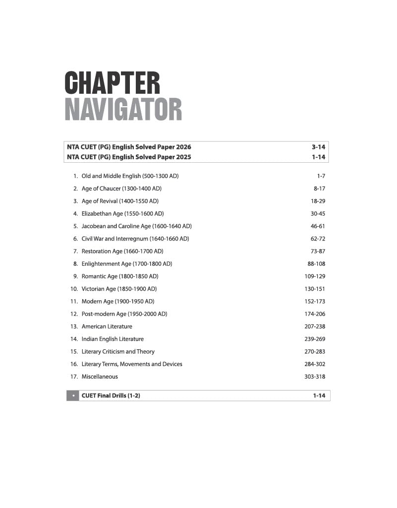 Arihant CUET PG English 2027 | Chapterwise Notes & Question Bank | 1500+ Exam Pattern MCQs | 5 Final Drills | CUET PG 2026 Solved Paper | Based on NTA Test Pattern