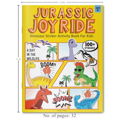 Jurassic Joyride Dinosaur Sticker Activity Book For Kids