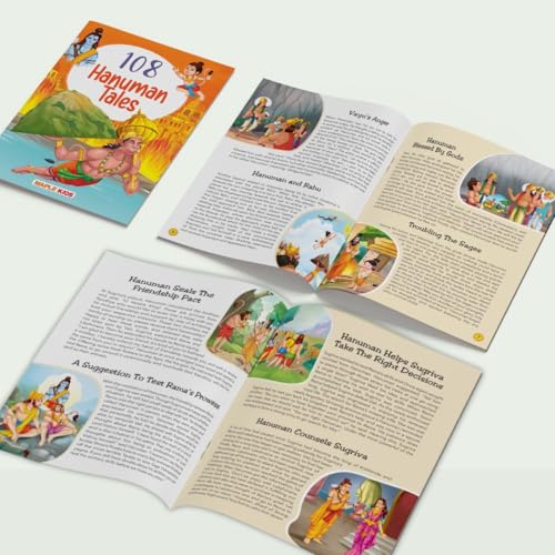 108 Hanuman Stories (Illustrated) - Story Book for Kids - English Stories for Children - Bedtime Stories - Moral Stories - Age 3+ - Read Aloud to Infants, Toddlers