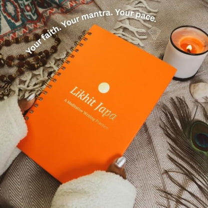 Vibha Designs Likhit Japa - Meditative Writing Practice Book | Mantra Writing Journal | 150 Pages | Premium Hardcover with Gold Detailing | Gift for ... Your Sadhna This Chaturmaas | 120 GSM Paper