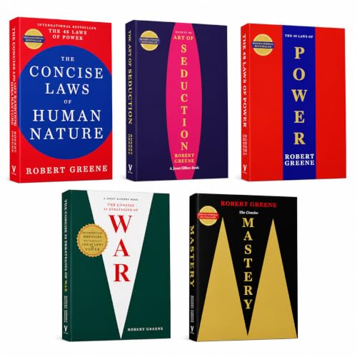 Robert Greene Complete Collection Box Set of 5 Books | The Concise Laws of Human Nature, The Art of Seduction, The 48 Laws of Power, The Concise 33 ... | Paperback Self-Help & Psychology Collection