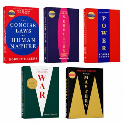 Robert Greene Complete Collection Box Set of 5 Books | The Concise Laws of Human Nature, The Art of Seduction, The 48 Laws of Power, The Concise 33 ... | Paperback Self-Help & Psychology Collection