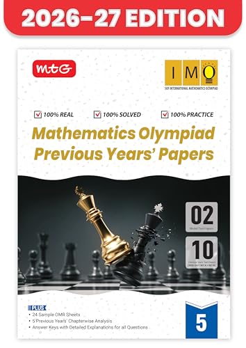 MTG IMO Olympiad 10 Previous Years Papers Class 5 Mathematics (2025-2021 Set A & B) - Model Test Papers with 24 Sample OMR Sheets | PYQ Book For SOF Olympiad 2026-27 Exam