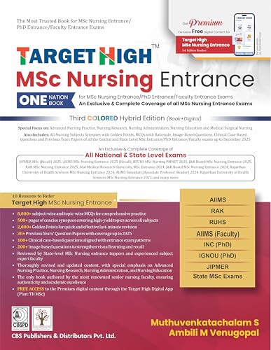 TARGET HIGH MSc Nursing Entrance, 3rd COLORED HYBRID EDITION (PB 2026)