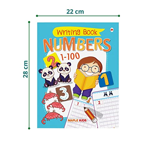 Numbers Writing Book 1-100 (Practice) - Learn and Practice - Numbers 1 to 100 - 2 to 5 Years Old Kids - Number Tracing Book - Learn Numbers - Writing Book for Toddlers, Nursery, Pre-School Children