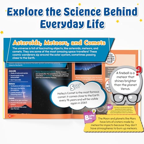 First Earth and Beyond Encyclopedia Books for Kids, Explore Space to Mountains, Activity Book for 5-10 Years Old, Fun Learning Book