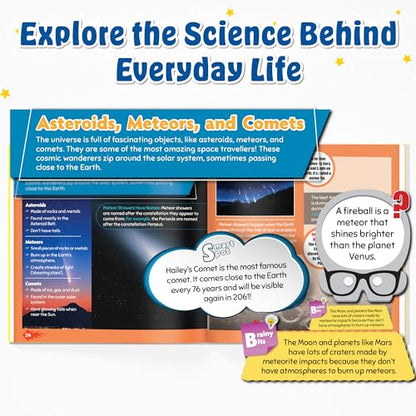 First Earth and Beyond Encyclopedia Books for Kids, Explore Space to Mountains, Activity Book for 5-10 Years Old, Fun Learning Book
