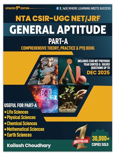 CSIR NET General Aptitude Book 2026 | Previous Year Solved Papers (Up to Dec 2025) with Detailed Solutions | Part A PYQ Book for NTA CSIR UGC NET/JRF | IFAS Publications: 1