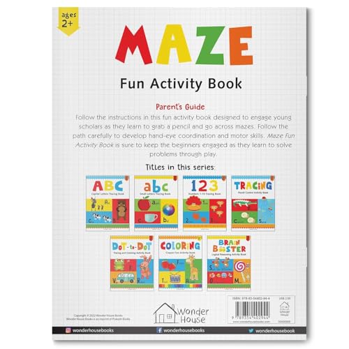 Preschool Activity Book: Maze – Fun Maze Activity Book for Kids Ages 3–5 | Easy to Follow Paths, Problem-Solving & Pencil Control | 2+ Hours of Brain-Boosting Maze Fun