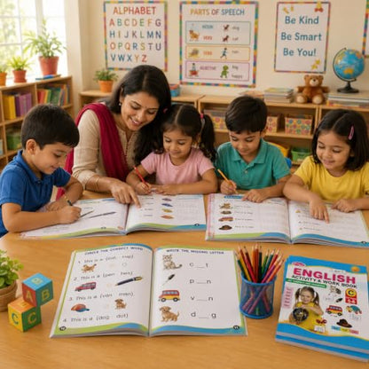 AP SINHA English Activity & Work Book, Phonics and Grammar, Ages 3-6 Years (Prince Series)