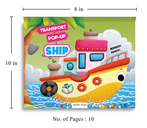Pop-Up Transport - Ship - Gorgeously Illustrated Pop-Up Book For Children - Learn About The World Of Ships And What All They Do