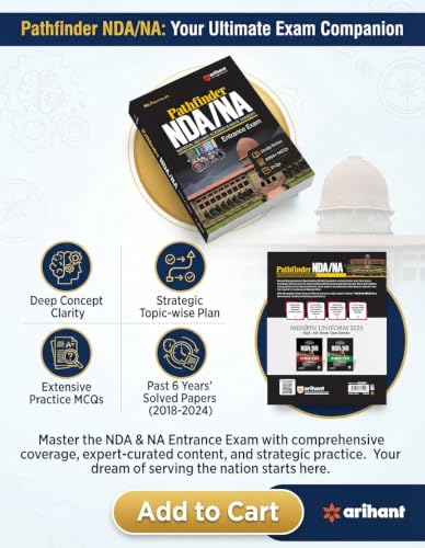 Arihant Pathfinder NDA/NA Entrance Exam Book 2026 | National Defence & Naval Academy | 8000+ MCQs, PYQs & Complete Study Notes | Latest Edition for NDA Written Exam Preparation | English Medium