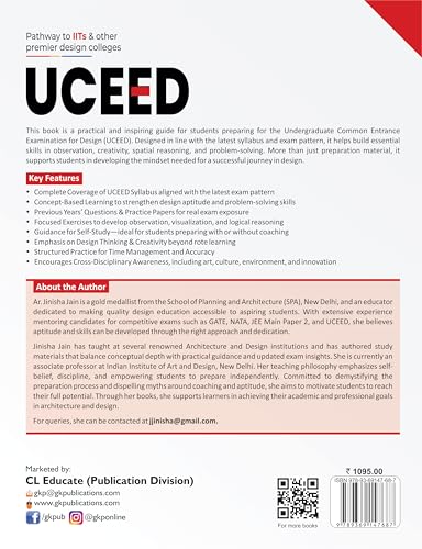 UCEED 2027 Study Guide | 12 Years Solved Papers (2015–2026) | Design Aptitude, Spatial Reasoning & Part-B Drawing Prep | Concept-Based B.Des Entrance Guide