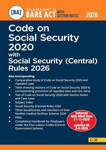 Taxmann's New Labour Codes with Central Rules COMBO [Bare Acts with Section Notes | 2026 Edition] – Code on Wages | IR | Social Security | OSHWC | 4 Books—with Case Laws | Comparative Studies | Others