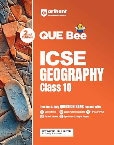 Arihant ICSE Geography Class 10 Exam 2026-27 | Quick Theory, Exam Pattern Questions & Sample Papers | As per Latest ICSE Syllabus | Que Bee 2nd Edition 2027 | Hindi Medium