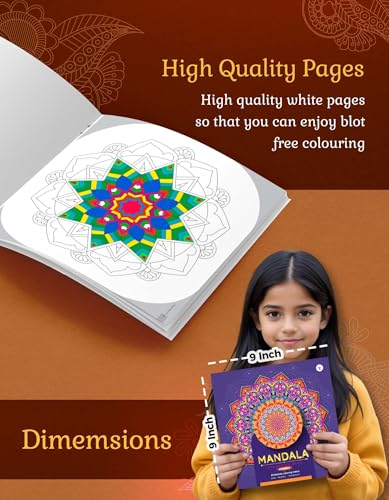 Mandala Colouring Books for Adults & Teens | Relieve Stress & Boost Creativity | 93 Bold & Easy Mandala Designs with DIY Activity Sheet | Coloring reference with QR code | Set of 3
