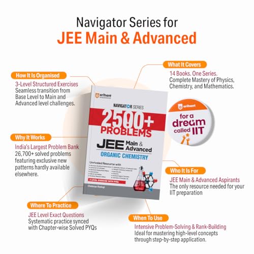 Arihant Navigator Series JEE Main & Advanced 2026-2027 – Mechanics II | 2000+ Problems | Centre of Mass, Rotational Dynamics, Gravitation, Fluid Mechanics, Elasticity | 3-Level Exercises with PYQs