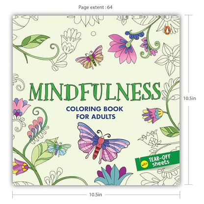 Mindfulness: Coloring Book for Adults with Tear out Sheets I Coloring for Anxiety Relief and Mind Relaxing I Unwind and Relax| [Select Learning]
