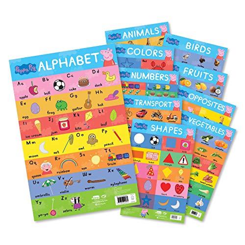 Peppa Pig - My First Early Learning Charts : Learning With Peppa (10 Charts - Alphabet, Animals, Bir