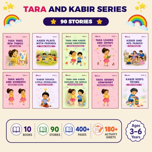 Kidureka The Tara & Kabir Story + Activity Series |10 Interactive Learning Books for Kids | Perfect for Ages 3–5 Years