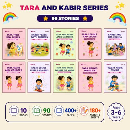 Kidureka The Tara & Kabir Story + Activity Series |10 Interactive Learning Books for Kids | Perfect for Ages 3–5 Years
