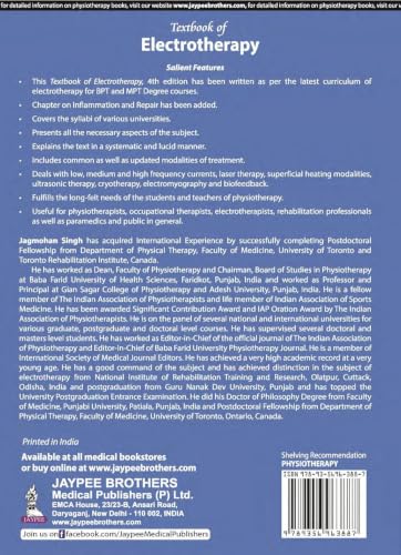 Textbook of Electrotherapy, 4/E for BPT and MPT Physiotherapy Students | Electrotherapy Modalities Guide: Low, Medium and High Frequency Currents, Ultrasound, Laser and Cryotherapy