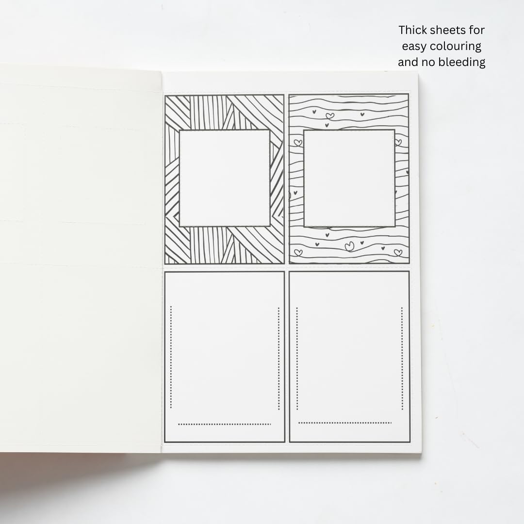 Colour and Create | Tear Out 61 items | DIY coloring book | Photo Frames, Ludo, Bookmarks, Stickers, Greetings Cards, and more | Craft Book | Colouring Book | Art Book