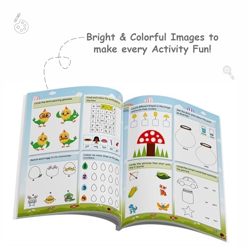 200+ Adventure Activity Book for Kids, Early Learning Educational Book with 500+ Free Worksheets & Parenting Tips, Brain Booster Books for Kids 3 - 4 Years