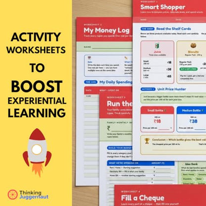 Personal Finance Handbook for Kids Ages 10–14 | Finance Books for Kids with Hands-On Activities and Worksheets | Flashcards, Save Spend Envelopes ... for Kids | Designed by IIT & NIT Alumni