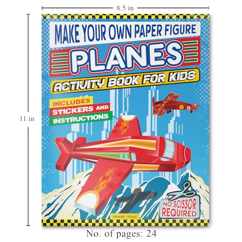 Make Your Own Paper Figures – Planes Cut, Fold & Create Flying Fun | Ages 6–10 | DIY Activity Book with Templates for 2+ Hours of Crafty Fun: Planes (Activity Book for Kids)