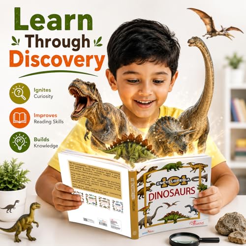 101 Dinosaurs – Illustrated Encyclopedia for Kids Ages 7–10 | Realistic Images, Fun Facts & Scientific Information | Visual Learning Book for Curious Young Minds