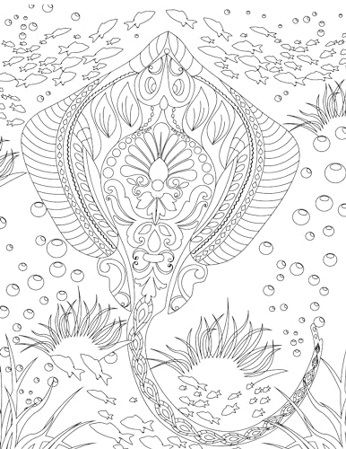 Ocean Adult Colouring Book for Peace & Relaxation | Underwater Scenes, Sea Creatures, and Marine Magic for Mindful Creativity and Stress Relief
