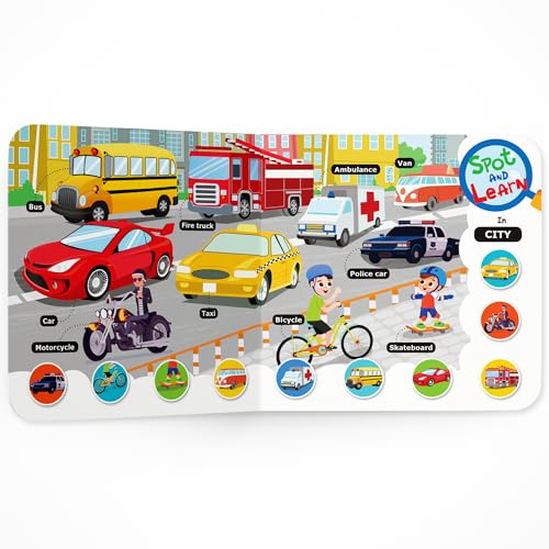 Spot and Learn with Pictures: Things that Move (Select Learning): A Fun & Interactive Board Book to Develop Observation Skills and Vocabulary for Kids, Toddlers