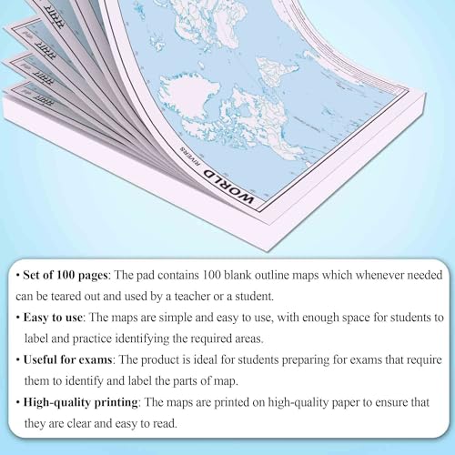 SMALL - 100 INDIA RIVER OUTLINE MAP FOR SCHOOL and SMALL - 100 WORLD RIVER OUTLINE MAP FOR SCHOOL | Combo of 2